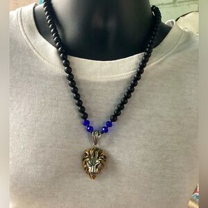 Men's Stainless Steel Roaring Lion Head Necklace💙